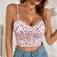 thumbnail image 1 of Puntoco Blusa sin mangas con cuello en V y estampado cómodo e informal para mujer a la moda con cuello cuadrado, 1 of 5
