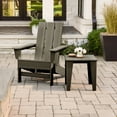 thumbnail image 4 of DuroGreen Aria Adirondack Chairs Made with All-Weather Tangent Sustainable Lumber, Set of 2, Oversized, High End Patio Furniture for Porch, Lawn, Deck, Fire Pit, No Maintenance, Coastal Gray, 4 of 5