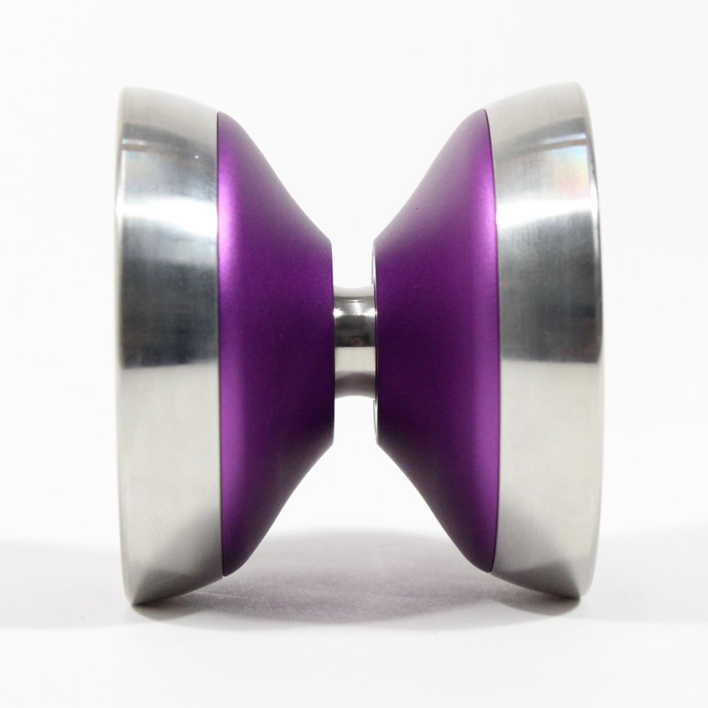 Sputnik NIX Yo-Yo - Bi-Metal YoYo - 6061 Aluminum with Stainless Steel Rims (Aurora Purple)