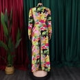 thumbnail image 5 of AURA Womens Two Piece Outfit Tie Front Lapel Long Sleeve Shirt Wide Leg Pants Set, 5 of 10