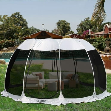 Leedor Pop Up Gazebo With Netting Screened House Instant Patio Canopy 15'X15'