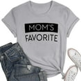 thumbnail image 5 of Women's T-Shirts Mom's Favorite Day Family Humor T Shirt for Moms Celebrating Family and, 5 of 5