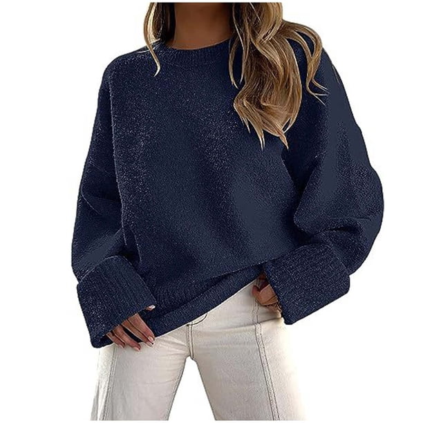 Camisas de Manga Larga de las Mujeres Estampado Étnico Cuello Redondo Blusa Casual para Diario
