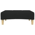 thumbnail image 3 of vidaXL 2-Seater Sofa Bed with Footstool Black Fabric, 3 of 10