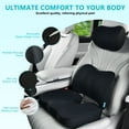thumbnail image 6 of Florich Seat Cushion with Headrest&Lumbar Support Pillow, 3 PCS Ergonomic Memory Foam Back Support, Use for Office Chair/Car/Wheelchair, Black, 6 of 10