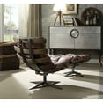 thumbnail image 2 of ACME Gandy 2-piece Chair and Ottoman Set in Retro Brown, 2 of 5