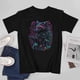 thumbnail image 4 of Colorful Raccoon with flowers T-shirt Fluorescent T-shirt Mexicana shirt Unisex Tees Retro shirt, 4 of 5