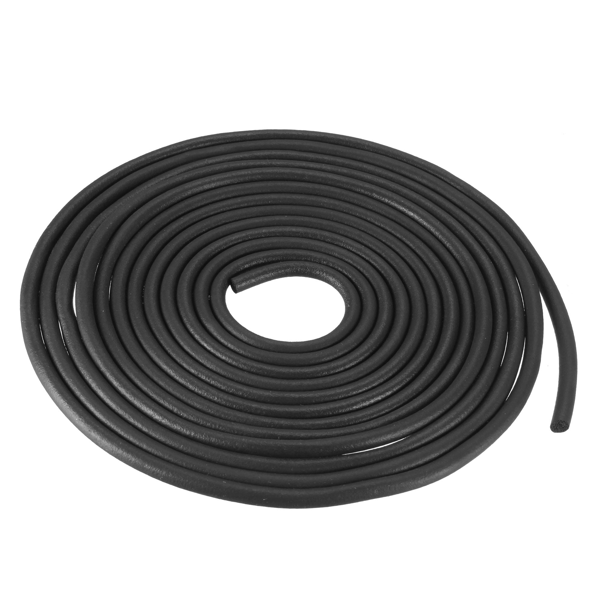 Foam Rubber Seal Weather Strip 3mm Dia 5 Meters Long Black Walmart
