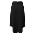 thumbnail image 3 of Aayomet Sparkly Skirt For Women Womens Winter High Waist A-Line Pleated Wool Midi Skirt with Belt Loops,Black M, 3 of 5