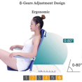 thumbnail image 3 of Adjustable Angle Backrest, Supports Foldable Backrest, Designed For Use On Mattress Base, Beach Health Backrest With Stable Spray Steel Tube 4, 3 of 5