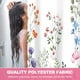 thumbnail image 4 of Dznils Cortina Shower de Tela Floral Blanca Cortina de Baño de Acuarela con Ganchos, Rosa, 72 x 72, 4 of 13