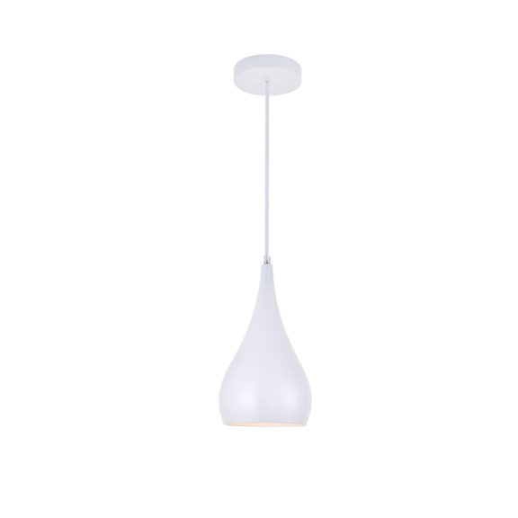 Solar 1 Light Pendant in White
