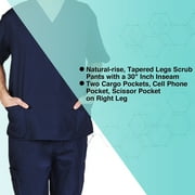 M&M SCRUBS Solid Men Scrub Set, Men Medical Uniforms 201- (DARK NAVY BLUE)