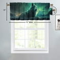thumbnail image 4 of Fantasy Wolf Rod Pocket Thermal Insulated Curtain Valance Forest Animal Galaxy Starry Sky Window Treatment Valance Curtains for Bathroom 54 by 18 in, 1 Panel, 4 of 6