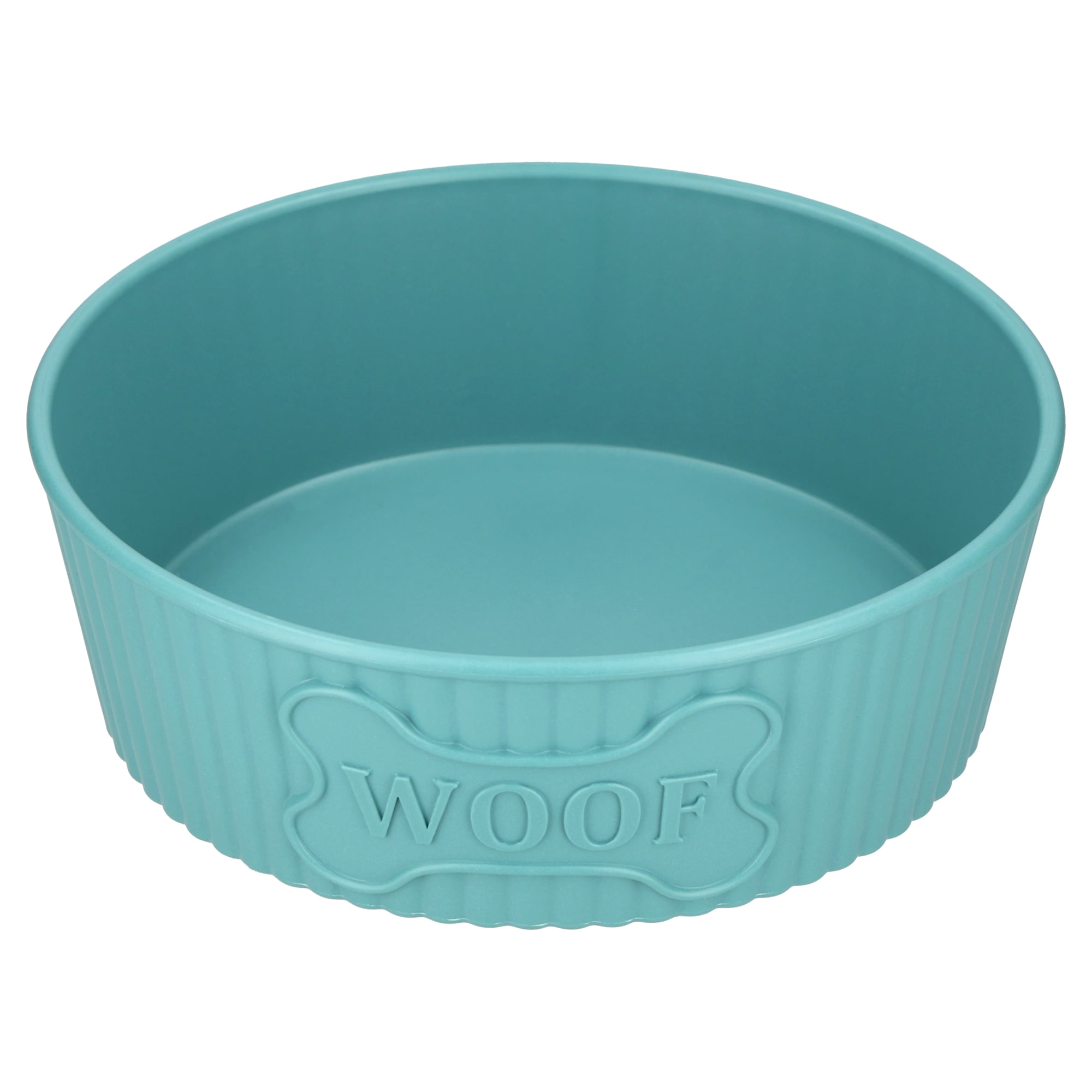 Vibrant Life Large 7.5-Cup Woof Pet Bowl, Teal