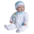 thumbnail image 1 of Muñeca bebé caucásica de cuerpo suave grande de 20 pulgadas | JC Toys - La Bebé | Lavable | Conjunto azul removible con gorro y chupete | Para niños 2 años +, 1 of 5