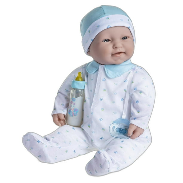 Muñeca bebé caucásica de cuerpo suave grande de 20 pulgadas | JC Toys - La Bebé | Lavable | Conjunto azul removible con gorro y chupete | Para niños 2 años +
