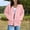 Pink, variant on Women's Customizable Full-Zip Hoodie Jacket, Oversized Casual Hooded Sweatshirt with Drawstring & Pockets, 15 Colors, Sizes S-3XL
