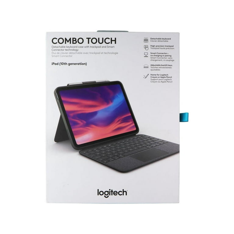 Logitech Combo Touch Detachable 10th Gen iPad Keyboard Case with Large Precision Trackpad, Full-Size Backlit Keyboard, and Smart Connector Technology Logitech Combo Touch Detachable 10th Gen iPad Keyboard Case with Large Precision Trackpad, Full-Size Backlit Keyboard, and Smart Connector Technology