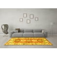 thumbnail image 3 of Ahgly Company Indoor Round Geometric Yellow Traditional Area Rugs, 7' Round, 3 of 4