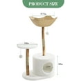 thumbnail image 3 of EastVita Stylish Feline Tower,Modern Natural Wood Cat Tree with Large Rattan Basket,Scratching Posts,Realistic Branch Design,Rest and Play,No branches, 3 of 9