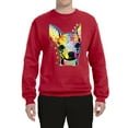 thumbnail image 2 of Wild Bobby Dean Russo Colorful Chihuahua Dog Lover Unisex Crewneck Graphic Sweatshirt, Red, Small, 2 of 5