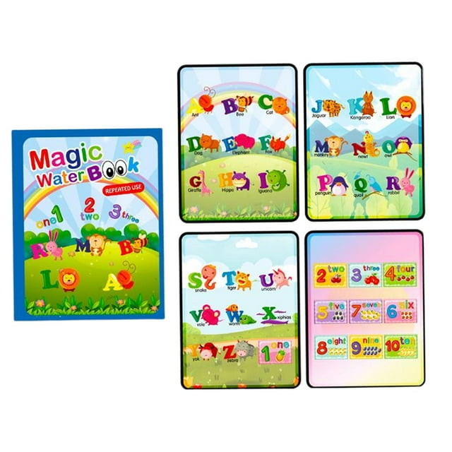 Adorable libro de pintura al agua, libro para colorear con agua, material didáctico, juguetes Montessori Letra y número