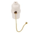 thumbnail image 3 of Mobutofu Lamp Base with Pull Pull Chain Light Socket White Electric Wood Cylindrical Lamp Fixture 1Pcs, 3 of 7