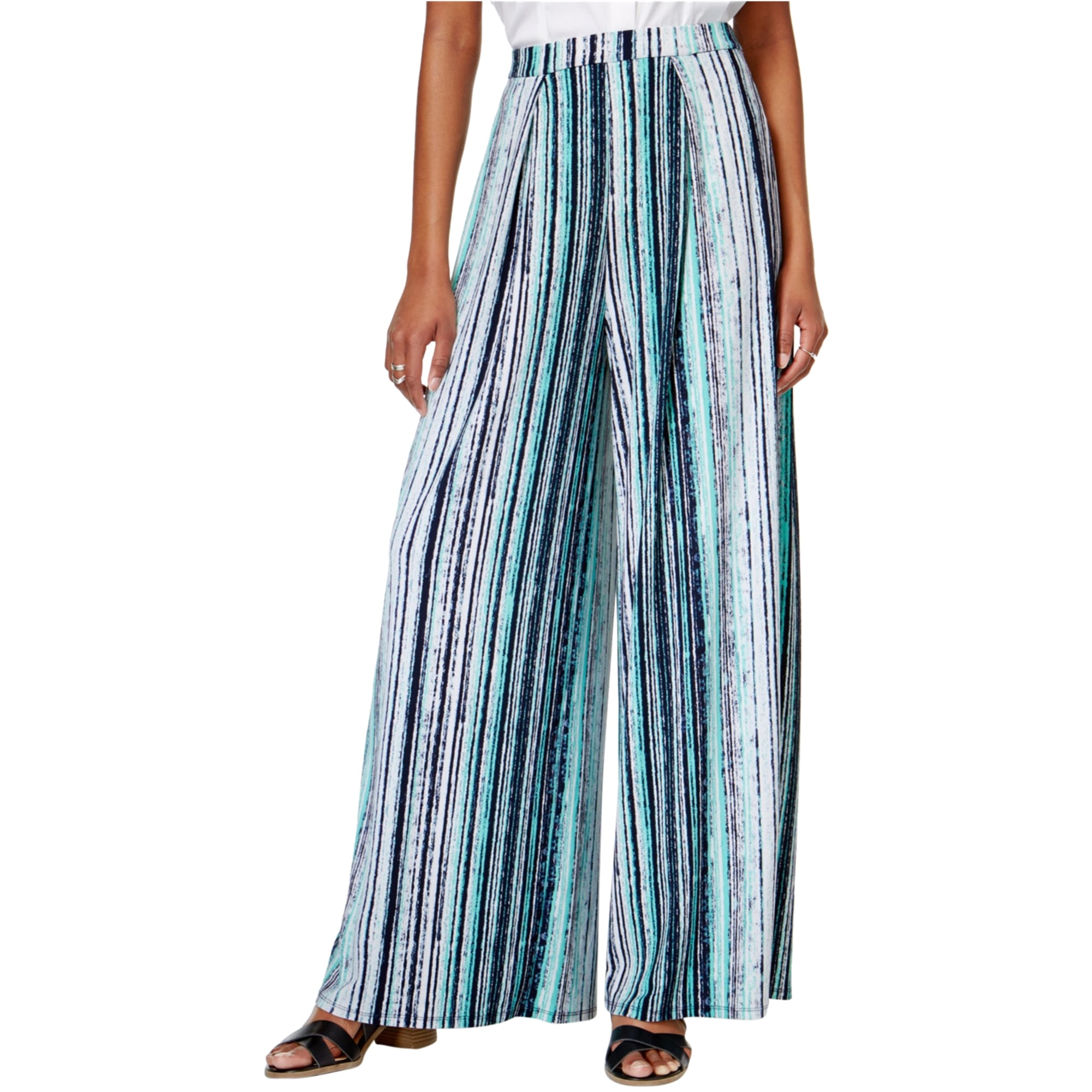 Bar III Striped Wide Leg Pants 