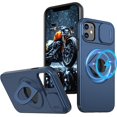 thumbnail image 1 of XUCP-pour iPhone 11 Étui Magnétique avec Cache Coulissant pour Caméra, Compatible avec Magsafe, Protection contre les Chutes de Qualité Militaire avec Support Rotatif Intégré pour iPhone 11-Bleu, 1 of 4
