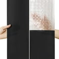 thumbnail image 5 of HBBKVI Shower Curtain for Bathroom Modern Hotel Style Shower Curtain with Translucent Top Window Black Shower Curtain 71" x 71", 5 of 9