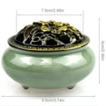 thumbnail image 7 of Incense Holder Burner, Ceramic Censer with Cotton Bottom Shield,would be Great to used in Bedroom, Meditation room, Yoga room, Bathroom(Green), 7 of 7