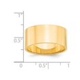 thumbnail image 2 of Bague Alliance Plate pour Homme en Or Jaune 14K 10 mm, 2 of 5