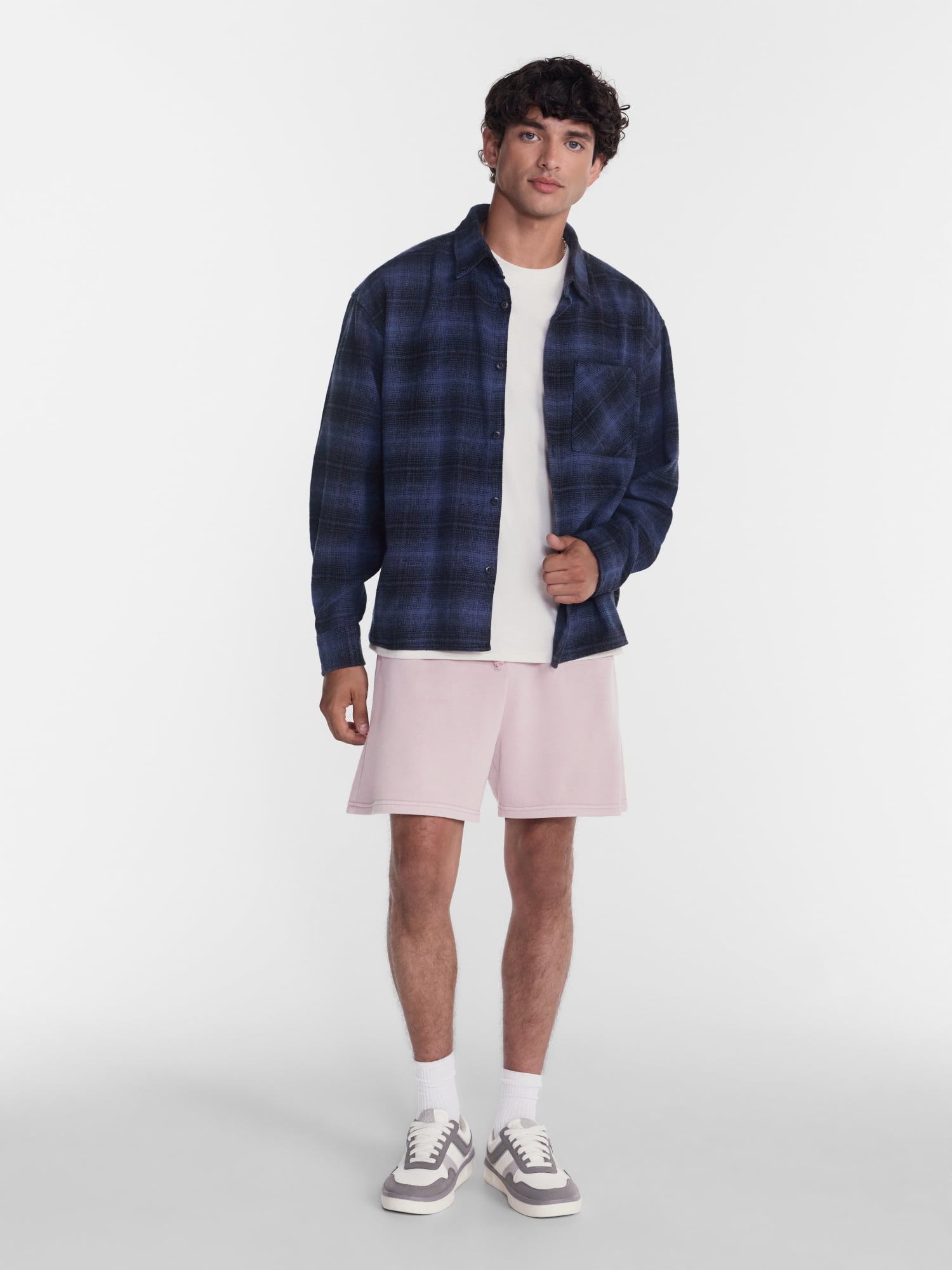 No Boundaries Fleece Jogger Shorts, 6" Inseam, Men's Sizes XS-5XB