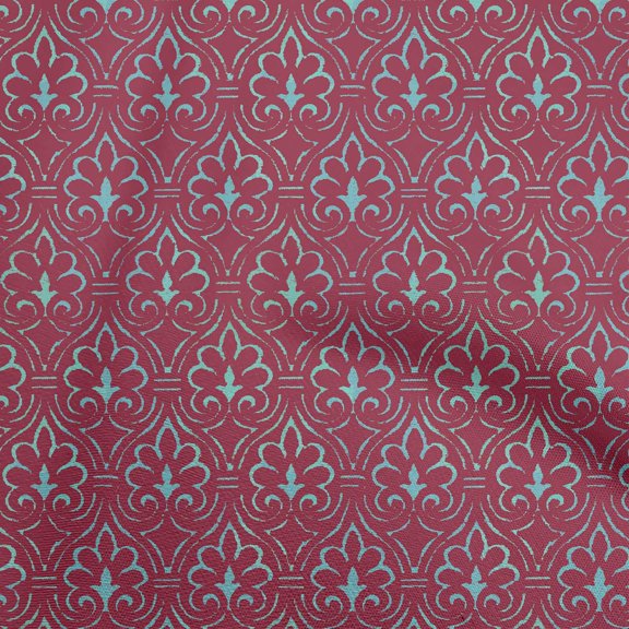 oneOone Velvet Turquoise Blue Fabric Block Sewing Material Print Fabric By The Yard 58 Inch Wide