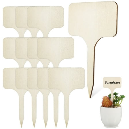 50 Pcs Plant Labels Plant Signs Wooden Plant Markers Plant Tags Seed Markers Sticks Wooden Garden Tags