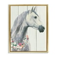 thumbnail image 5 of Stupell Industries Spirit Stallion Horse With Flower Wreath Metallic Gold Framed Floating Canvas Wall Art, 16x20, by James Wiens, 5 of 5
