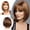 Brown-2, variant on Short Pixie Cut Human Hair Blend Wig for Women, Lightweight Wig with Bangs, Natural Ready to Wear Short Wigs(Brown,One Size)