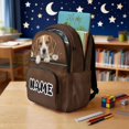 thumbnail image 4 of Xixirimido Custom Name 17" School Backpack for Boys Girls Multi-pocket Bookbags Elementary High School Bookbag Daypacks School Bag for Students Dachshund Dog Daisy Print, 4 of 8