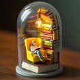 thumbnail image 7 of Dserhfy Reading in Tube Night Light Miniature Reader Figurine Statue Home Office Desktop LED Decorative Lamp Ornament Book Lover Gifts, 7 of 7
