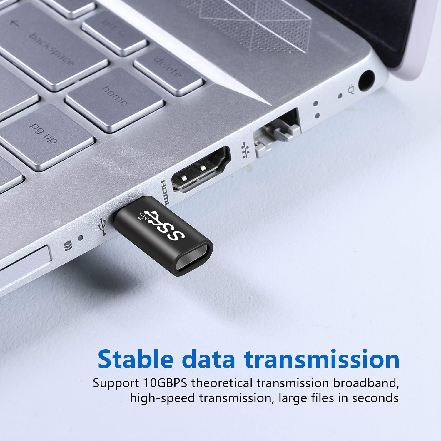 TRAHOO-[3in1 Pack] USB 3.1 C Extension Coupler Adapter:USB C Male to Male,C Female to Female,C Male to Female Compatible with MacBook,Nintendo Switch,Thunderbolt3 and More, black