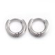 thumbnail image 1 of Tarnish Resistant 202 Stainless Steel Huggie Hoop Earrings Hypoallergenic Earrings with 316 Stainless Steel Pin Stainless Steel Color 10 Gauge 11.5x12.7x2.5mm Pin: 1mm, 1 of 2