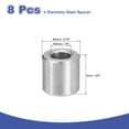 thumbnail image 2 of 8 Pcs Entretoises en Acier Inoxydable 304 5/16 Pouces OD x 1/6 Pouces ID x 3/8 Pouces Longueur(8x4x9mm) Vis Support de Bague Finition Simple Non Filetée Entretoises Rondes en Métal pour Vis M3 Boulons et Tringles, Argent, 2 of 6