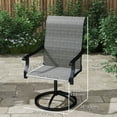 thumbnail image 3 of Outsunny Ensemble de 2 Chaises Pivotantes de Patio, Chaises d'Extérieur à Dossier Haut en Maille, Gris, 3 of 10