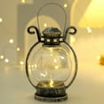 thumbnail image 5 of Pnellth LED Lantern Vintage Battery Operated Portable Handle Home Decor Flameless Electronic Candle Lamp Night Light Christmas Halloween Party Festival Supplies Gift, 5 of 12