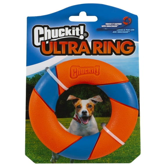 Chuckit! Ultra Ring Rubber Ultimate Chase and Fetch Dog Toy, Multicolor, Pack of 1