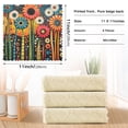 thumbnail image 6 of Yayeee 6 Pack Kitchen Dish Cloths for Washing Dishes Soft Absorbent Microfiber Towels, Red Colorful Flowers with Dots, 6 of 9