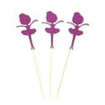 thumbnail image 5 of Worgeous Purple Ballet Girl Cupcake Toppers for Birthday Cake Decoration Bridal Shower Party Supplies Paper 8PCS, 5 of 8