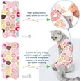 thumbnail image 3 of 4 Pieces Cat Recovery Suits Recovery Body Wraps Breathable Kittens Recovery Clothes for Cats Small Dogs Abdominal Recovery Weaning, 4 Styles (4pcs) XL, 3 of 7