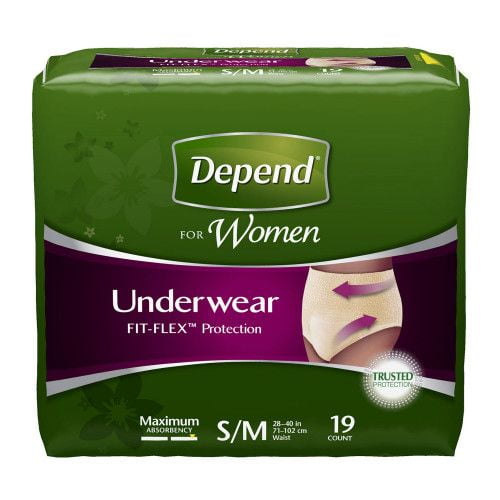 Depend Maximum Absorbency Underwear for Women ''Small/Medium, 76 Count